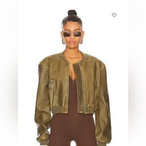 Lioness allure Olive Green Women's Bomber Jacket size small